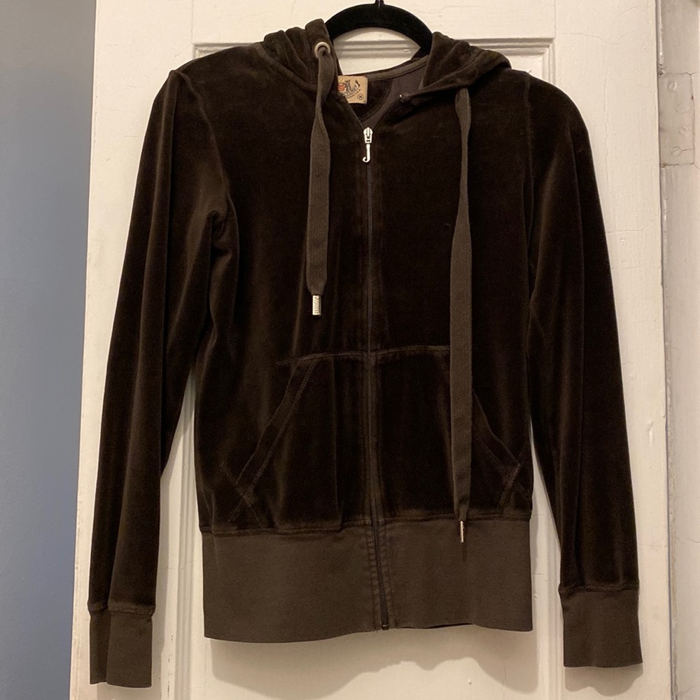 Juicy Couture Velour Hoodie, Brown, Size M